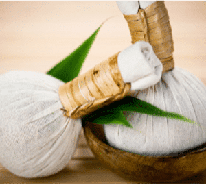 Ballotins de plantes médicinales pour massage