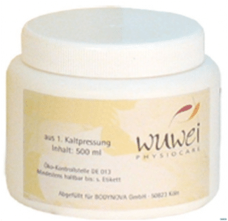 Pot d'huile de coco figée