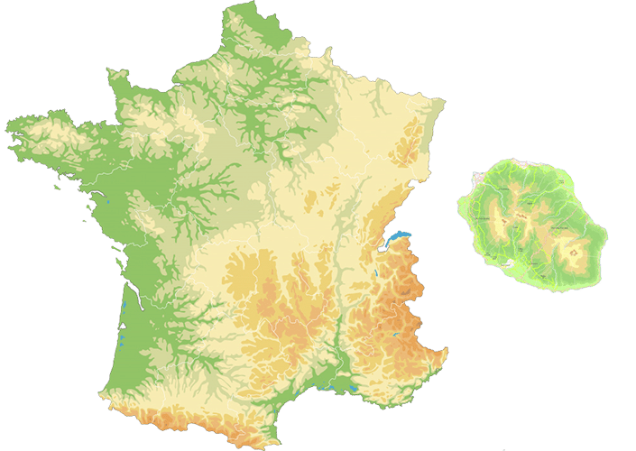 Collège de Naturopathie Ressourcée en France et sur l'Ile de la Réunion - Carte
