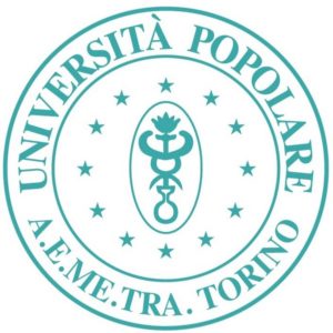 logo università popolare vert sur blanc
