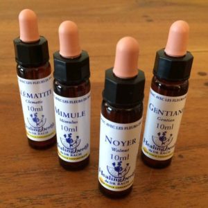 Flacons d'huiles de Fleurs de Bach - Collège de Naturopathie Ressourcée